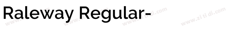 Raleway Regular字体转换